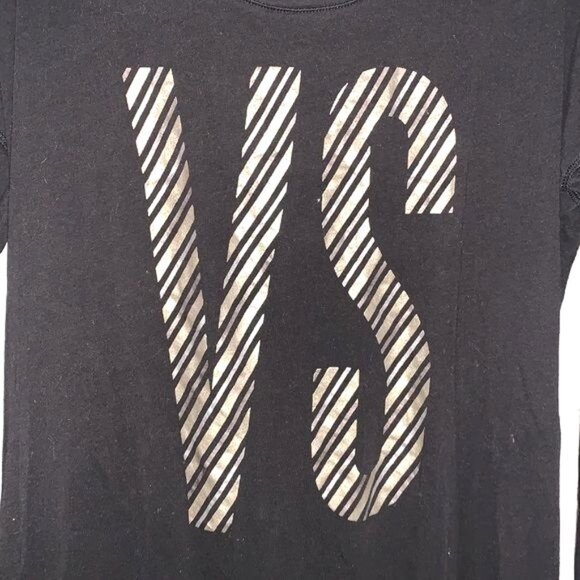 Victorias Secret Black Long Sleeve Tunic Top With VS Logo S/P Cotton & Polyester - Picture 7 of 7